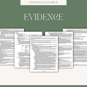 Evidence Law School Outline