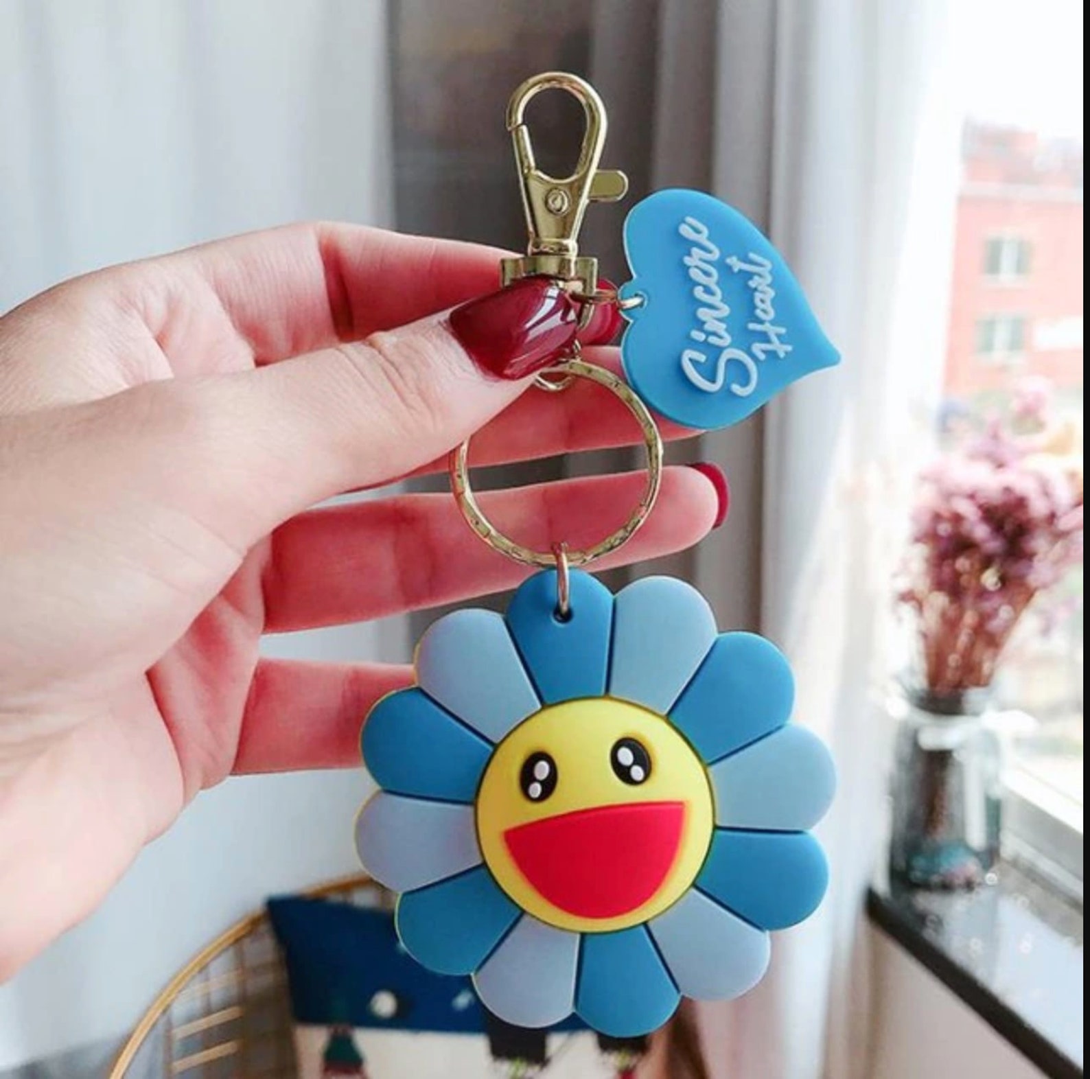 Takashi Murakami Rainbow Flower Keychain Decorative | Etsy