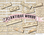 270 ANTIQUE HANDWRITTEN Words Junk Journal Scrapbook Ephemera Bible Prayer Inspiration Vintage Words Embellish Crafts God's Life Words Love