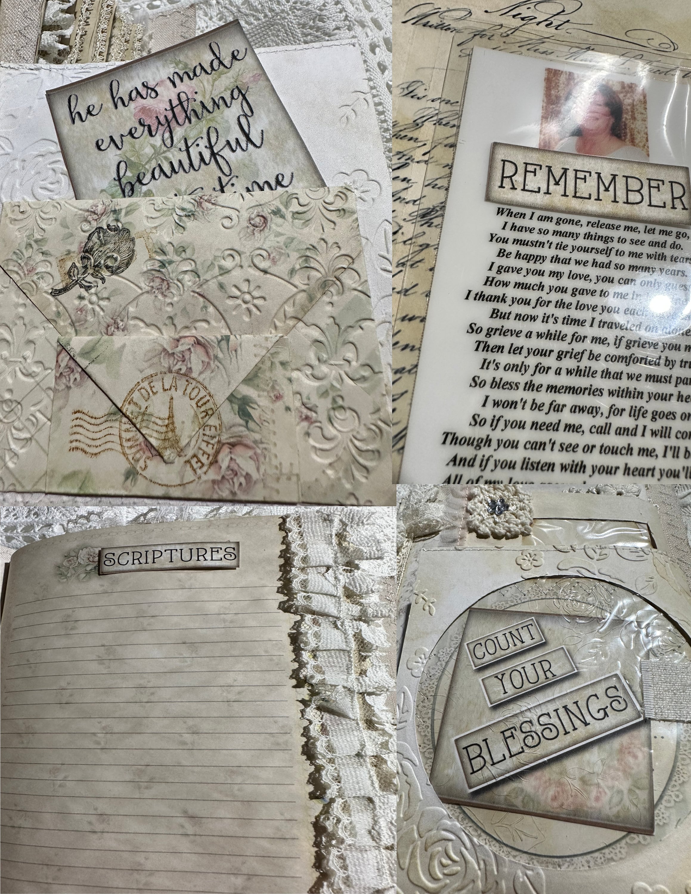 200 PRAYER JOURNAL FAITH Bible Words & Phrases Vintage Tag