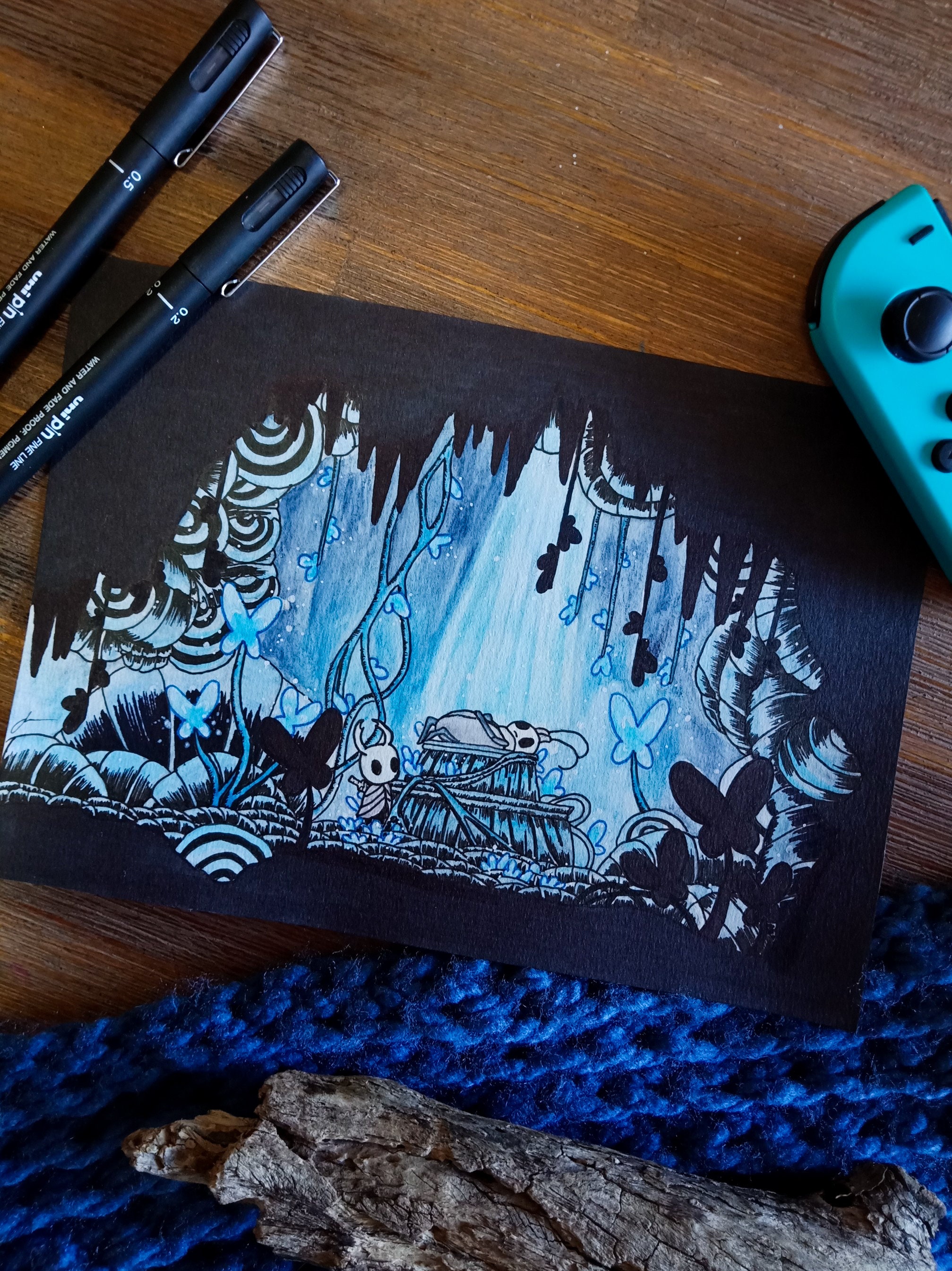 Hollow Knight A5 Watercolour Print - "Blessing"