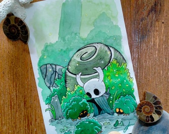 Hollow Knight Art Print - &quot;Mosscreeps&quot;
