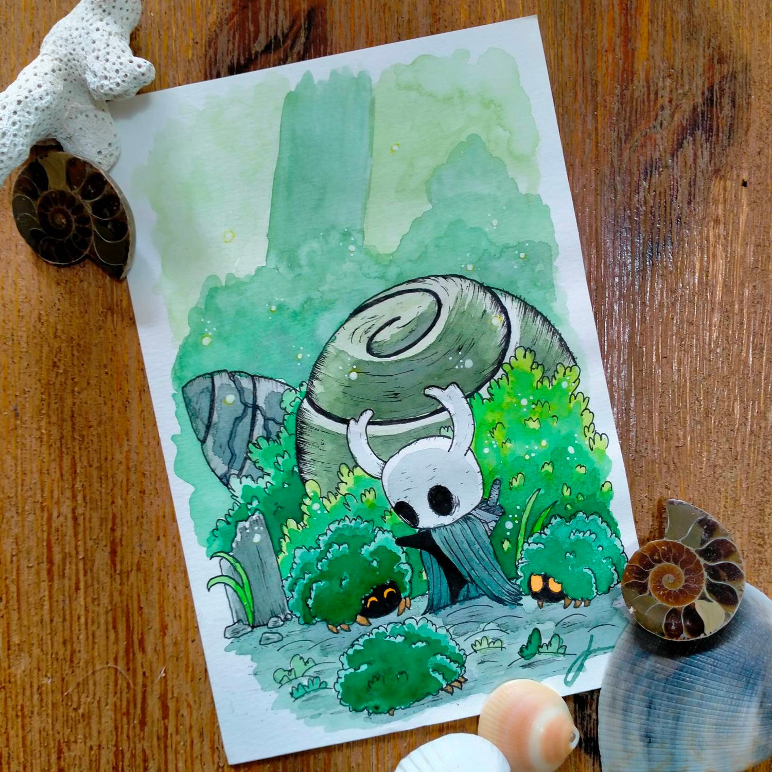 Hollow Knight Art Print - "mosscreeps" - Etsy Australia