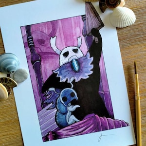 Hollow Knight Character Print - &quot;Zote & Bretta&quot;