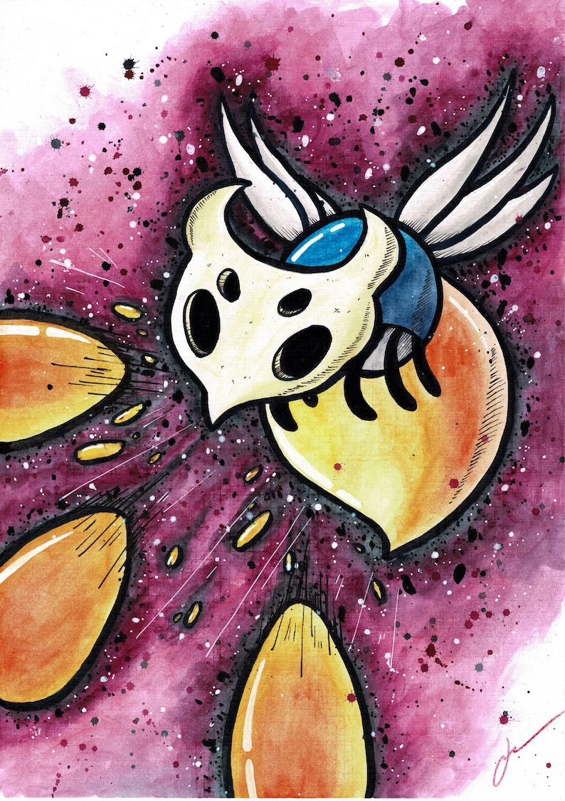 Hollow Knight A5/A4 Street Art Print - "primal Aspid" - Etsy