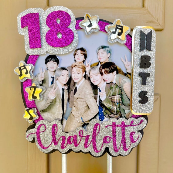 Bts 3d Cake Topper Bangtan Bts Army Birthday Party Cake Etsy