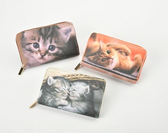 Premium Ladies Cute Cat Purse with an Adorable Soft Touch Finish