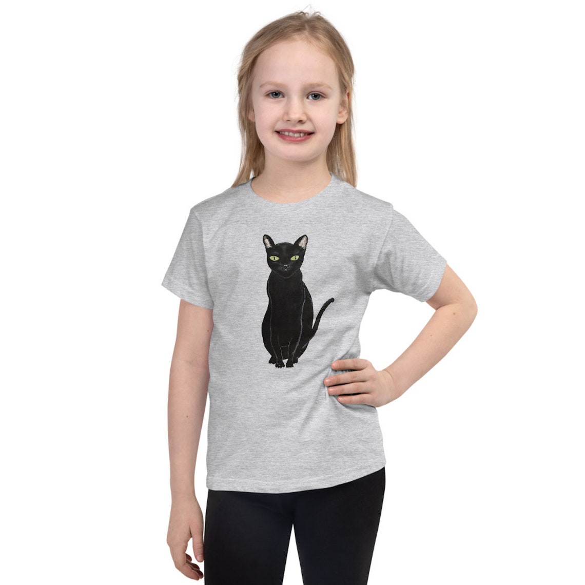 Kid's Cat T-shirt Unisex kid's t-shirt Trendy | Etsy