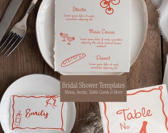 Italian Wedding Sign Bundle, Editable Wedding Template, Mediterranean Wedding, Amalfi Coast Bridal Shower Signs, Whimsical Collection