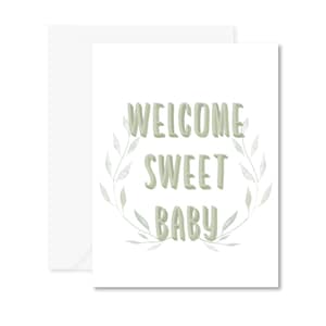 Welcome Sweet Baby, Carte de bébé nouveau-né, Bienvenue dans le monde, Nouvelle carte de bébé, En attente, Nouvelle maman, Grossesse