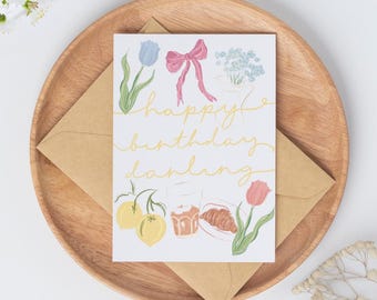 Tarjeta de cumpleaños para niña, tarjetas de feliz cumpleaños querida, tarjeta de cumpleaños en blanco para alguien especial