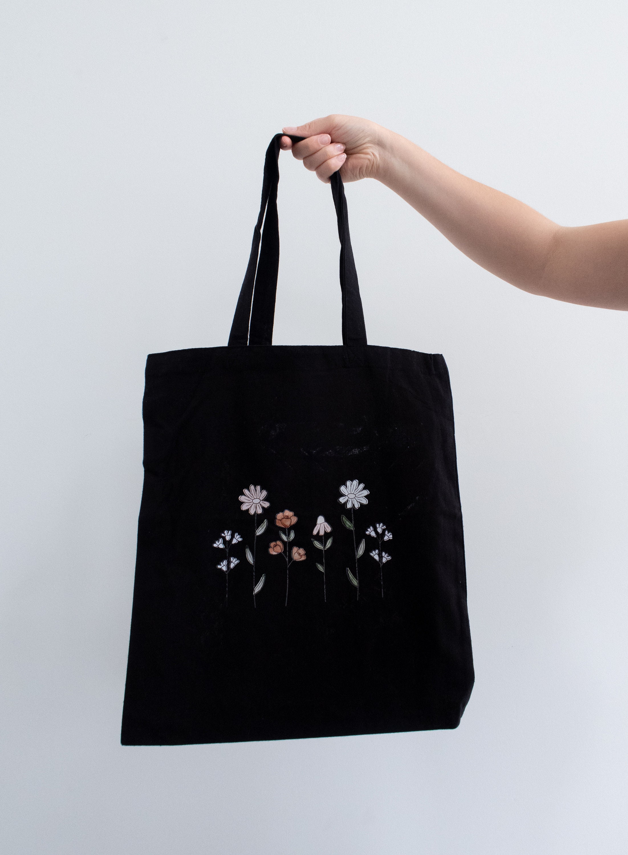 Tote Bag Maternal Flora Black – Tan Flores