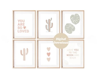Nursery Bundle Digital Download, Playroom Wall Art, Toddler Wall Art, Nursery Decor, Nursery Prints, Boho Nursery Prints, Kids Prints