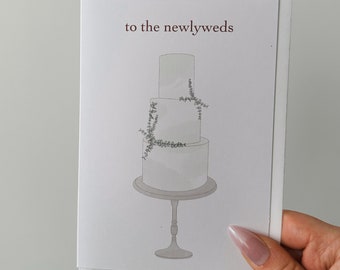 Here's To The Newlyweds Wedding Card, Celebration Card, Congratulations Wedding Card, Engagement Card, Just Married, Wedding Gift