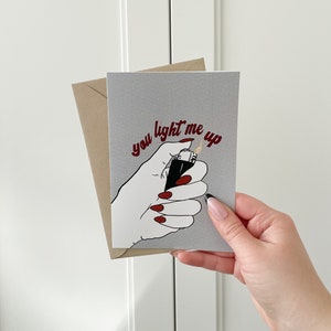 Carte de Saint-Valentin amusante, tu m'éclaires, illustration pop art, carte de voeux, fête de l'amour, mot d'amour