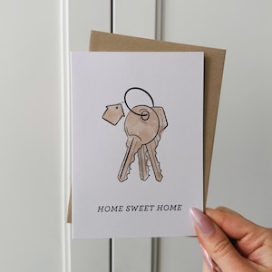 Home Sweet Home, Carte pour nouvelle maison, Carte de voeux, Félicitations pour votre nouvelle maison, Carte de pendaison de crémaillère