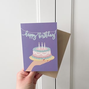 Carte d'anniversaire originale, illustration de carte d'anniversaire vintage, cadeau d'anniversaire, carte d'anniversaire vierge pour quelqu'un de spécial