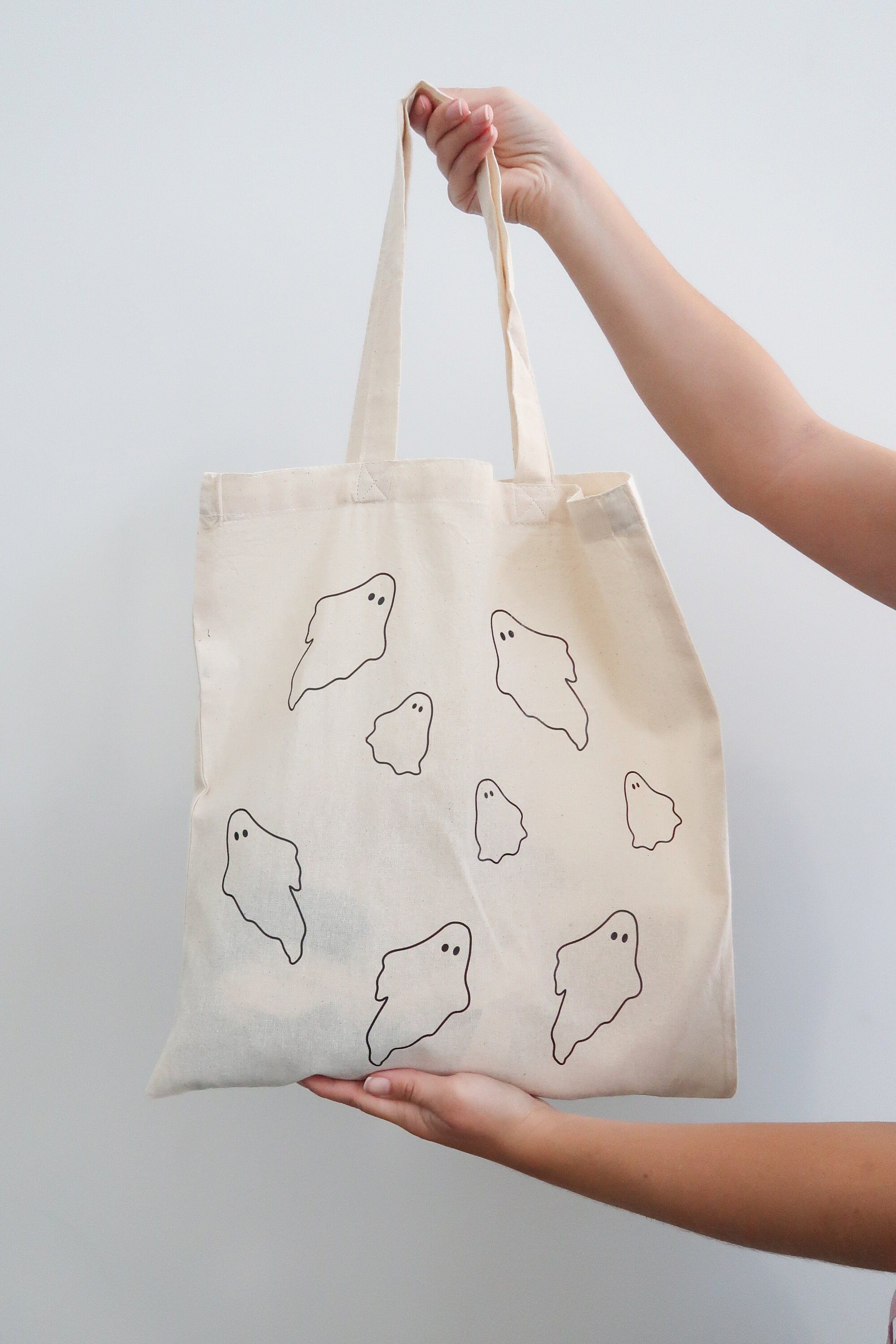 Minimal Ghost Tote Bag Halloween Tote Bags Graphic Tote Bag - Etsy