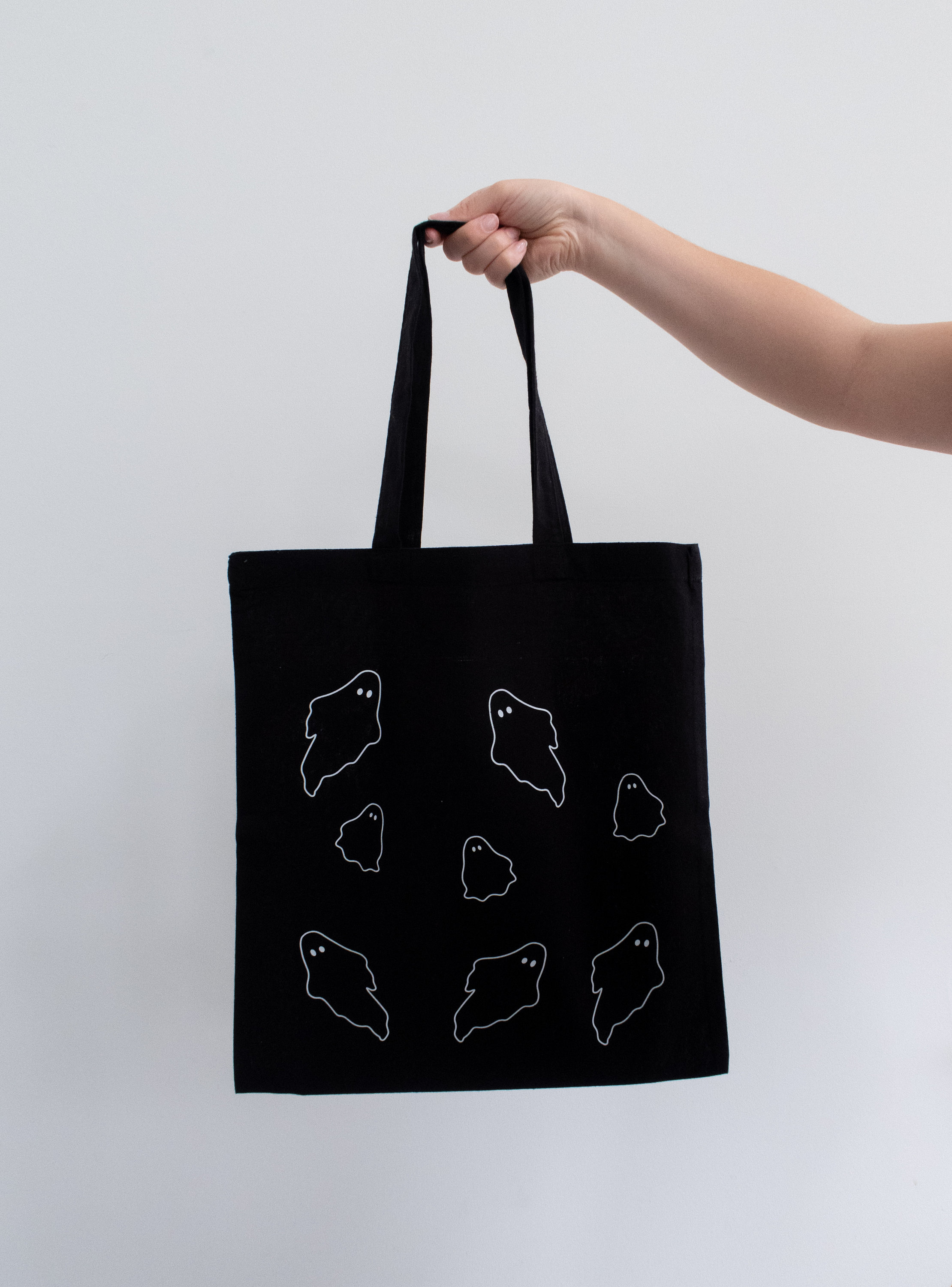 Minimal Ghost Tote Bag Halloween Tote Bags Graphic Tote Bag - Etsy