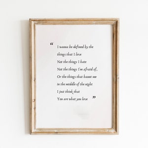 Daylight Lyrics Art Print, Quote Art Print, Lyric Wall Decor, Minimal Wall Decor, Lyrical Wall Decor, Black & White Art Print