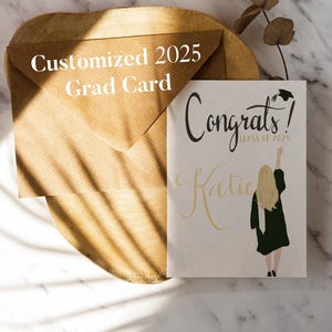 Carte de remise de diplôme personnalisée, Félicitations pour l'obtention du diplôme 2025, Cadeau de remise de diplôme 2025, Carte de remise de diplôme personnalisée