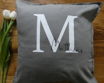 monogram pillow