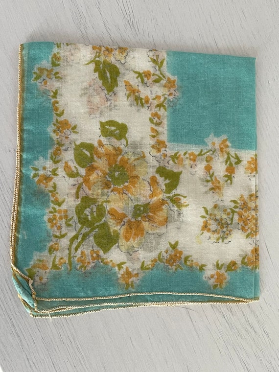 Set of 3 Coordinating Vintage Handkerchiefs - image 2