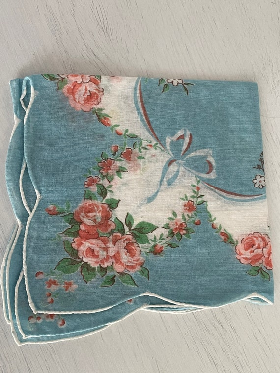Set of 3 Coordinating Vintage Handkerchiefs - image 3