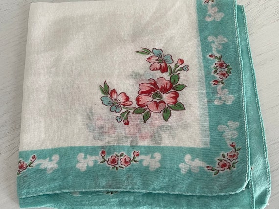 Set of 3 Coordinating Vintage Handkerchiefs - image 4