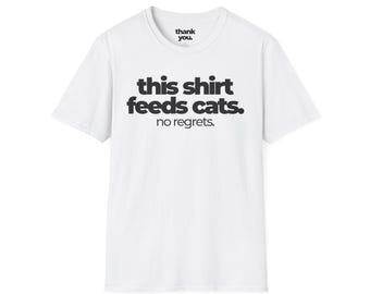 Esta camiseta apoya a mis gatos rescatados / Camiseta para amantes de los gatos