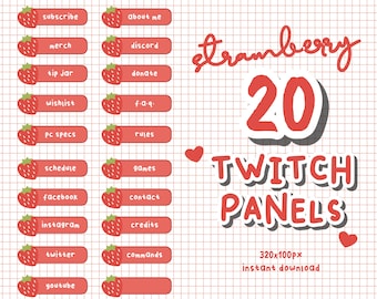 Paneles de TWITCH de fresa
