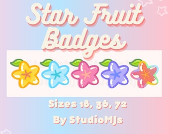 Paopu Fruit Star Badges for Twitch, Kingdom Hearts Theme (Digital Download)