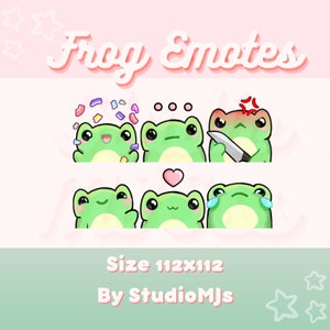 Cute Frog Emotes for Twitch Discord and Streaming // Kawaii