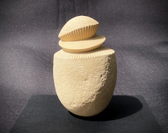 Sandstone Pebble Sculpture, Contemporary Art Piece, Textured Decorative Object, contemporary abstract