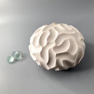 Portland stone sculpture, contemporary art, decorative object, art piece, abstract sculpture, minimal sculpture, portland stone