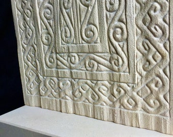 modern contemporary sculpture in Portland stone.