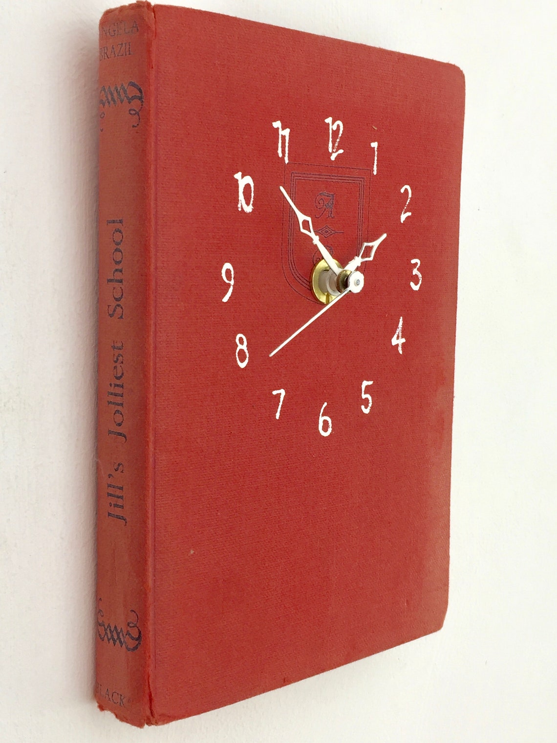 Vintage book book clock second hand book shelf clock book Etsy