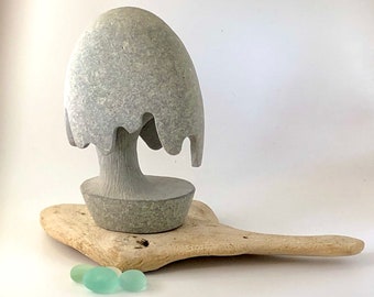 stone sculpture, pebble art, sculpture, contemporary art, decorative object, art piece