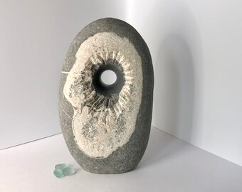 stone sculpture, pebble art, sculpture, contemporary art, decorative object, art piece