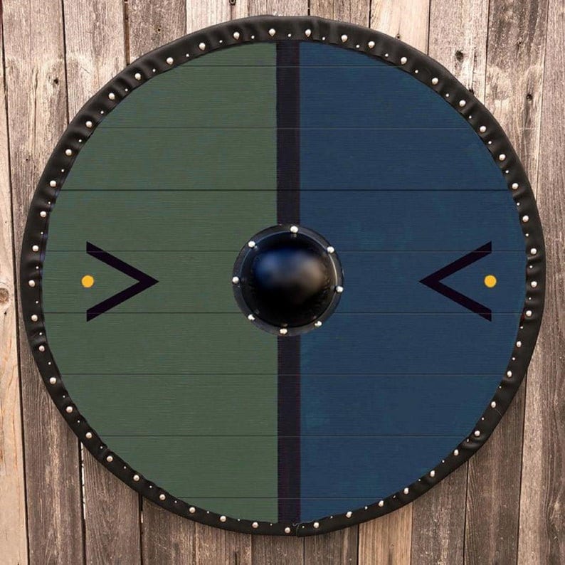 Mittelalterlicher Rundschild Aus Holz 61cm - Ritter Schild Für LARP & Kostüme