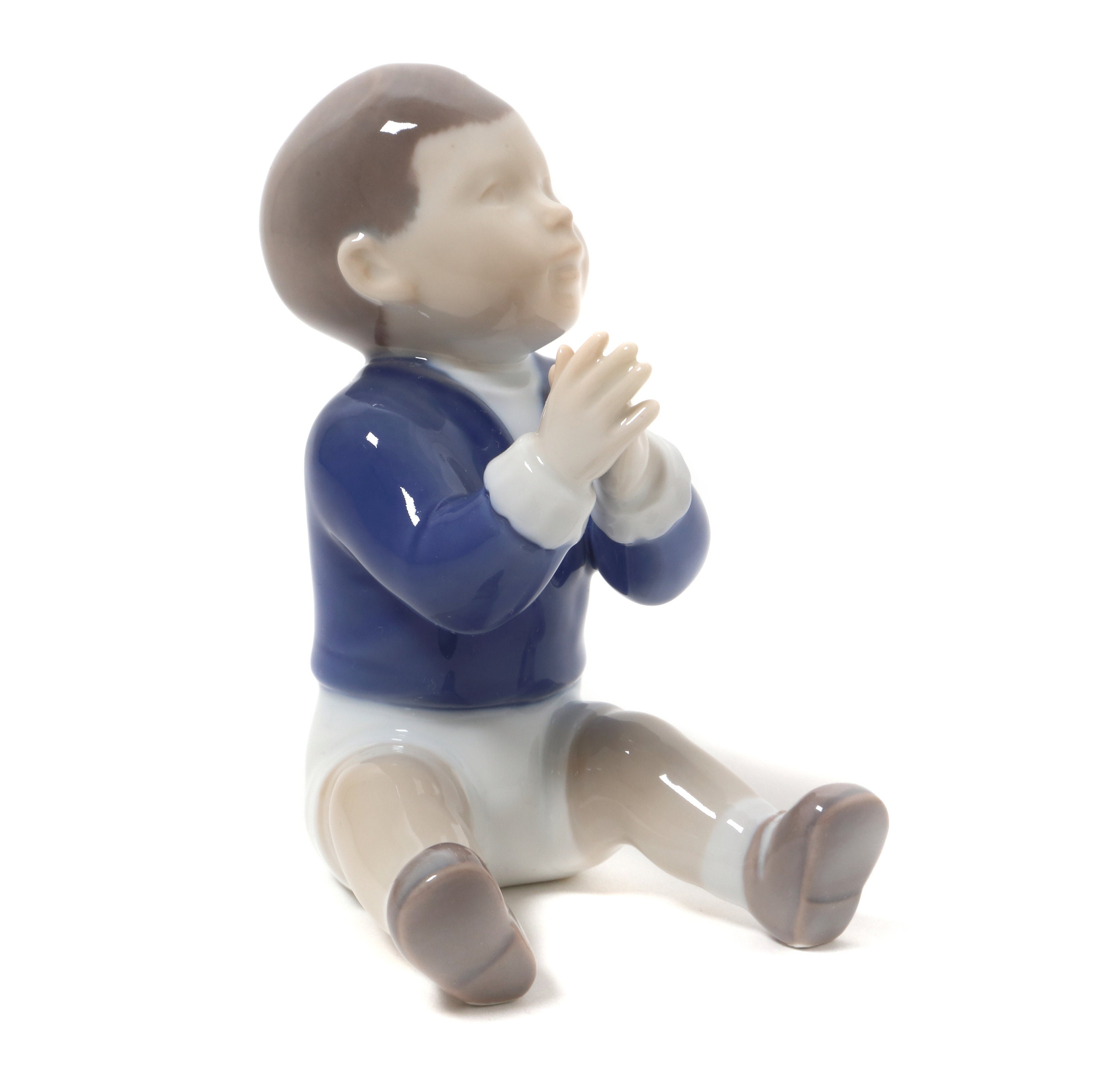 Porcelain figurine Boy sitting. Denmark Etsy