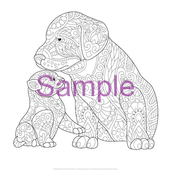 Fabulous Animals Coloring Book for Adults Wildlife Animals Design Coloring  Anti Stress and Relief Designs for Adults Christmas Gift 