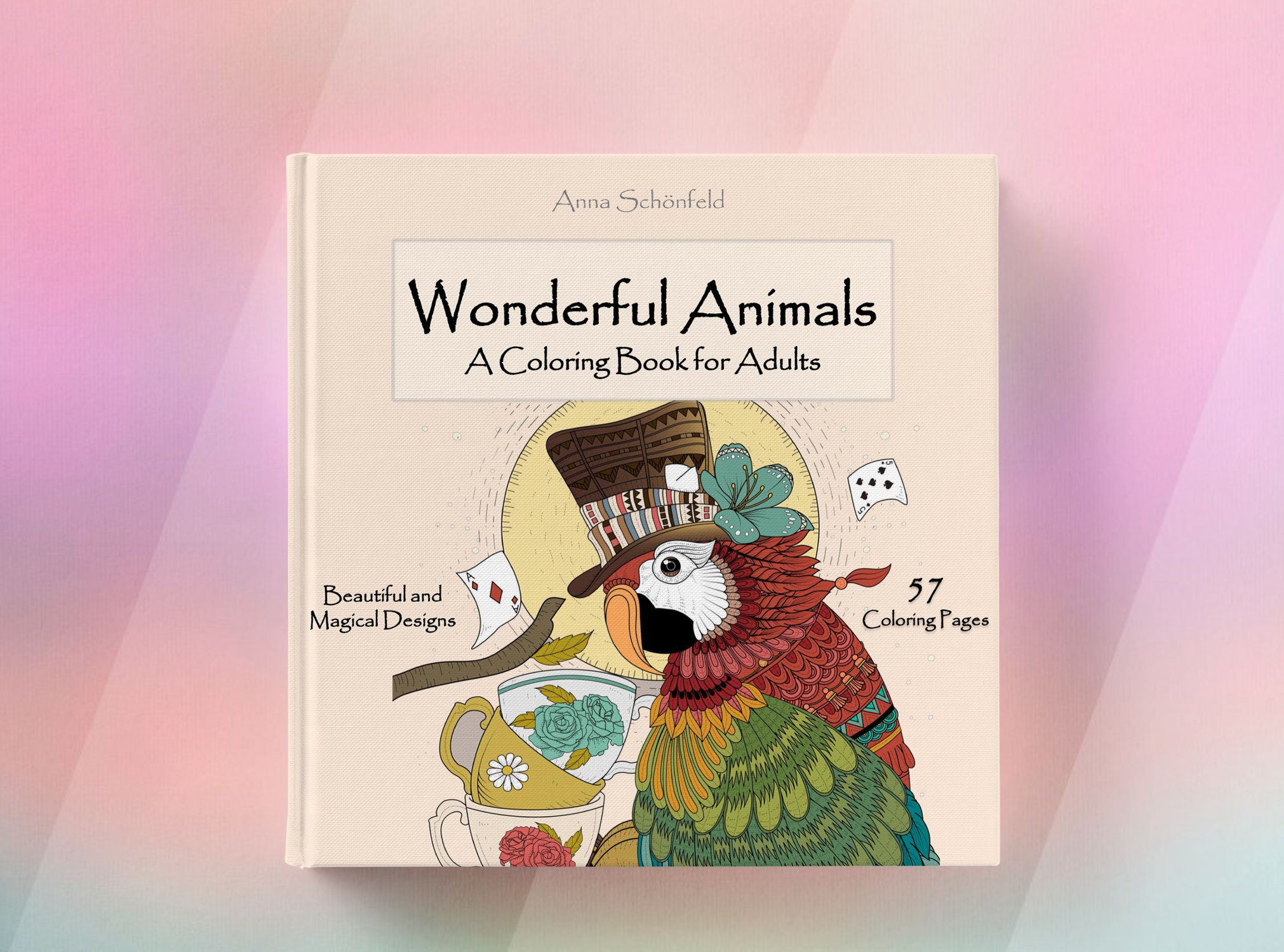 Download Wonderful Animals Coloring Book for Adults | Etsy