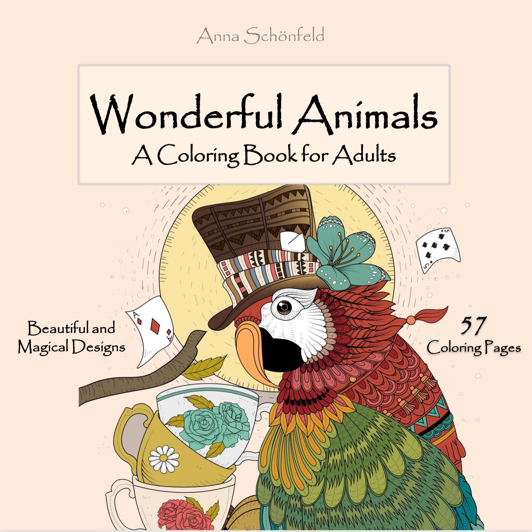 Download Wonderful Animals Coloring Book for Adults | Etsy