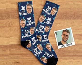 Custom Birthday Socks, 30th, 40th, 50th Birthday Gift, For Men and Women, Personalized Age Socks, Funny Birthday Gift for Him or Her