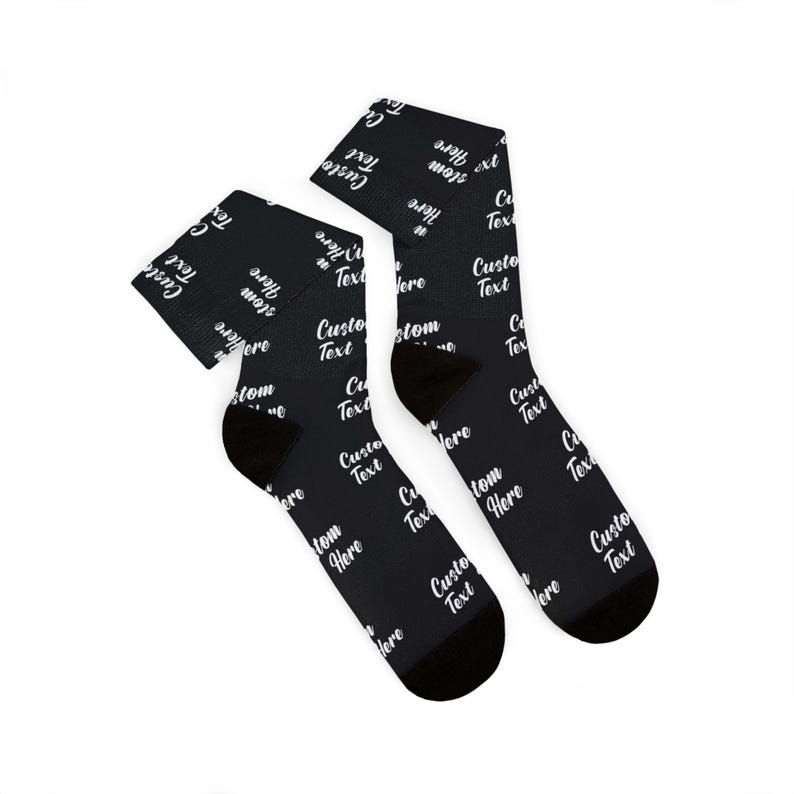 Personalized Text Socks - Your Custom Text on Socks, for Men and Women ...