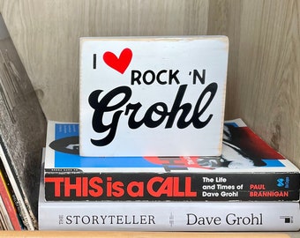 Signo de Dave Grohl, Me encanta el rock 'n Grohl, signo de rock n roll, signo de la sala de música, decoración de la sala de escucha, regalo de bateristas, regalo de guitarrista