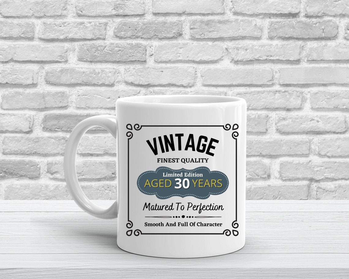 30th Birthday Mug Vintage Bourbon 30th Coffee Mug For Him