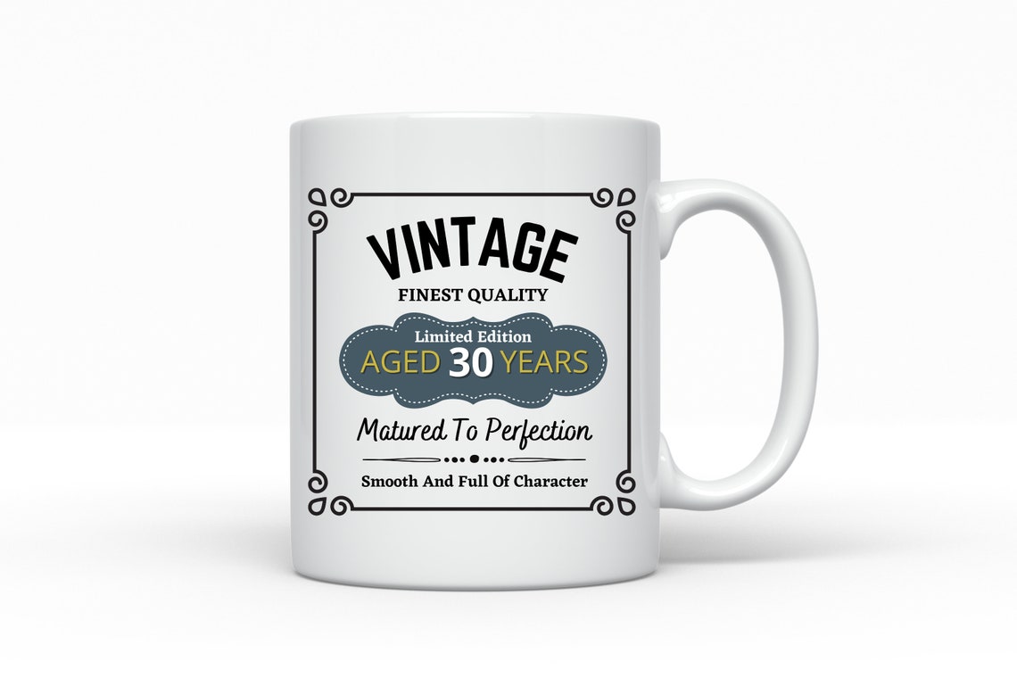 30th Birthday Mug Vintage Bourbon 30th Coffee Mug For Him