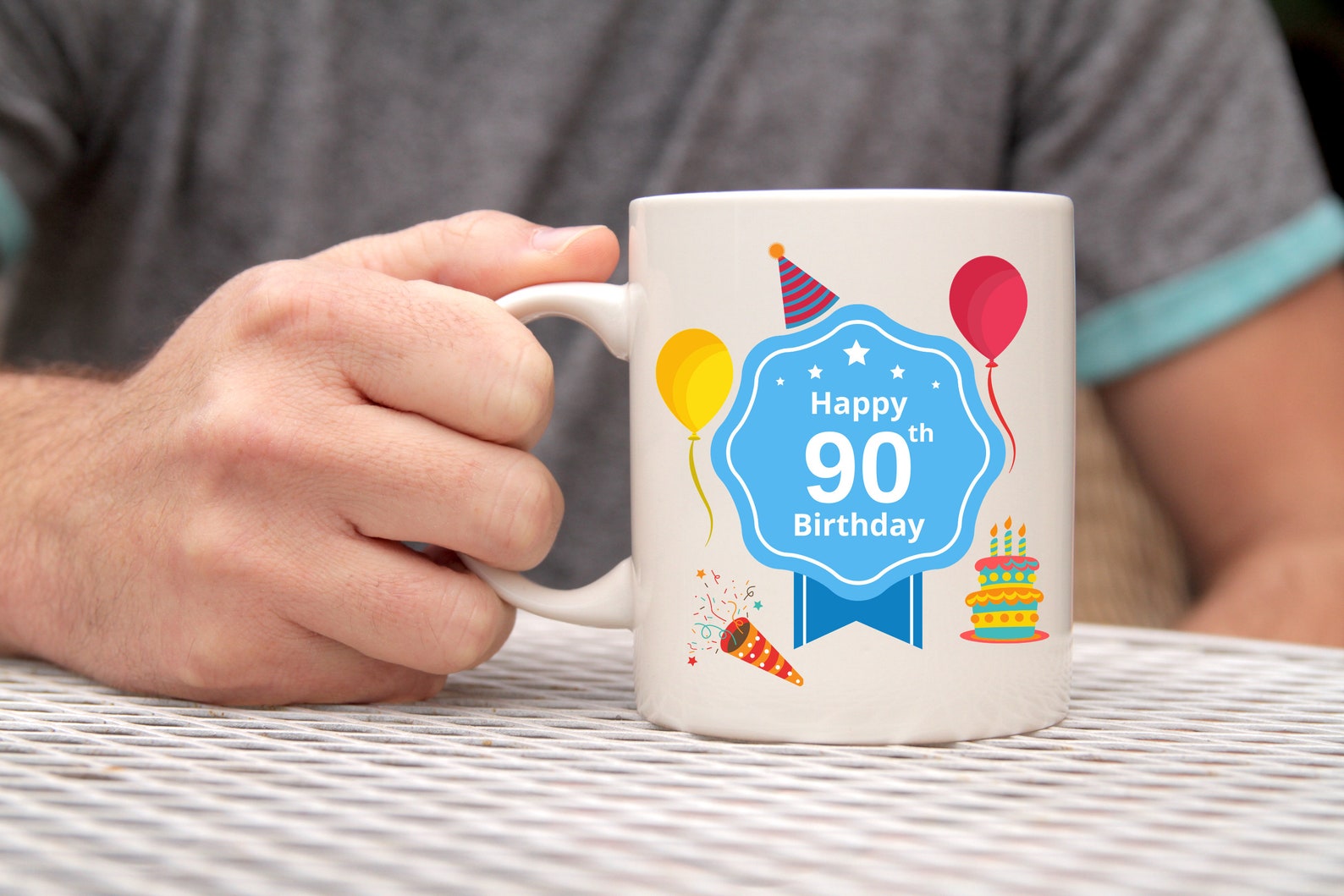 90th Birthday Mug 90th birthday gift for Him Men Vintage